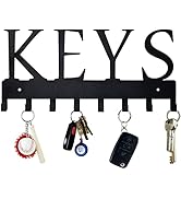 Key Holder for Wall, Nail-Free Key Holder, Wall Mounted Key Hooks for Wall, Metal Key Rack for En...