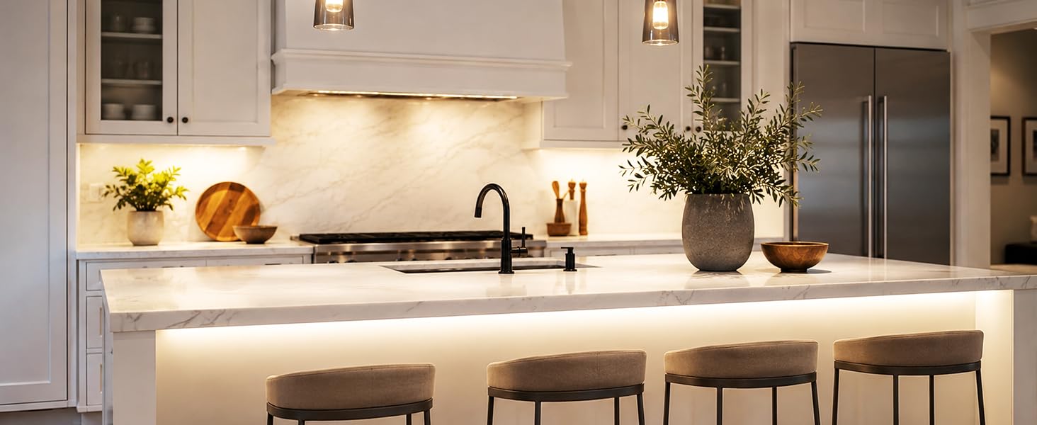 1-COB LED strip lighting beneath cabinets