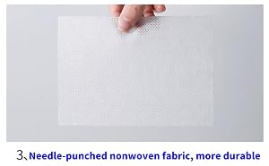 Needle-punched nonwoven fabric, more durable
