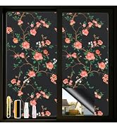 Finnez Blackout Window Film, Total Privacy Room Darkening, 17.5? x 78.7? | Light & Heat Blocking,...
