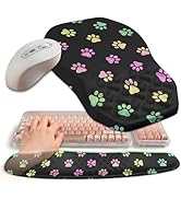 Gleamtide 2-in-1 Ergonomic Set, Wave Keyboard Wrist Rest and Massage Slope Mouse Pad Wrist Suppor...