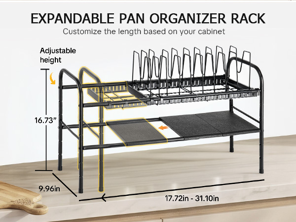 Expandable Pots and Pans Organizer