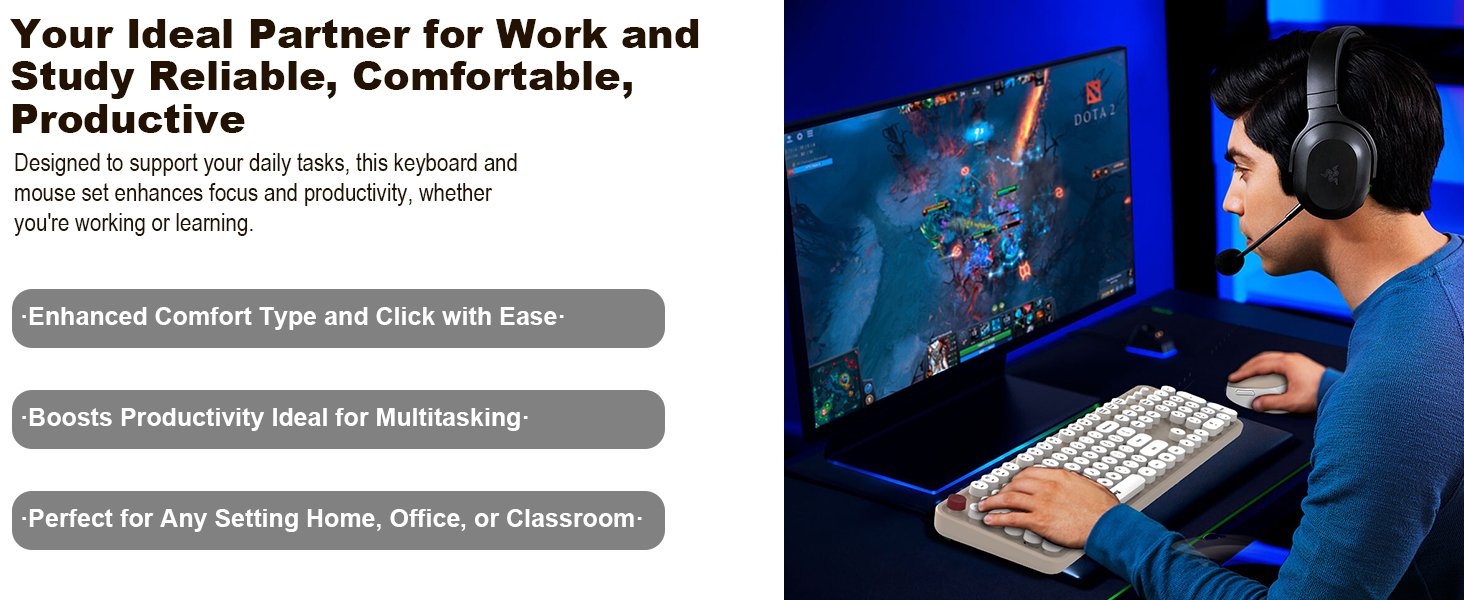 Wireless Keyboard and Mouse Combo