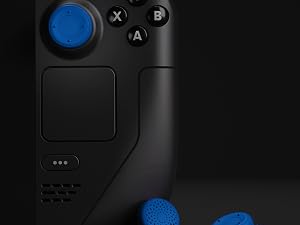 red thumb grip caps for steam deck lcd and oled