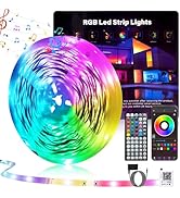 GANZQH 100FT Led Lights for Bedroom, Color Changing RGB Led Strip Lights Indoor, Music Sync Led L...