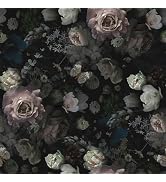 VEELIKE Antique Butterflies Floral Peel and Stick Wallpaper Moody Dark Floral Wallpaper for Accen...