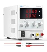 Variable DC Power Supply, 0-60V 0-5A Adjustable Bench Power Supply with 4 Digit Display, for Labo...