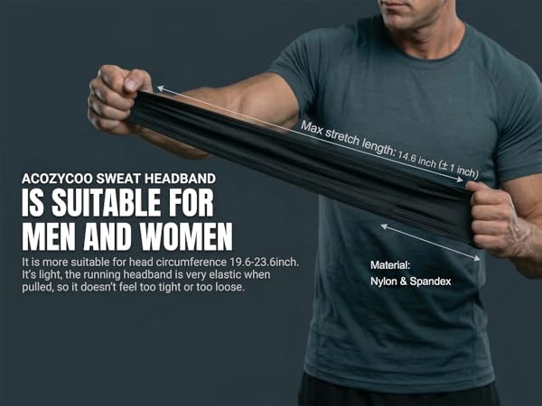 Absorbs sweat well headband