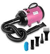 NESTROAD Dog Dryer for Pet Grooming,High Velocity 4.3HP/3200W Dog Blower Force Dryer with Steples...