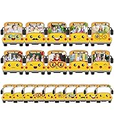 gisgfim 80Pcs School Bus Cutouts Back to School Decorations Bulletin Board Yellow Bus Paper Cut-O...