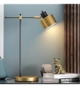 OYEARS 22.2" Modern Desk Lamp, Metal Table Lamp with LED Bulb, Adjustable Reading Lamps for Livin...