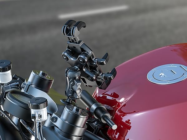 motorcycle phone mount fork stem
