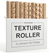 Hokkieam Clay Texture Rollers, 10 PCS Plastic Polymer Clay and Pottery Tool | Create Textured Pat...