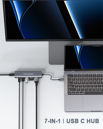 usb c hub multiport adapter dockteck 7-in-1 usb c hub hdmi ethernet usb c hub ethernet type c hub