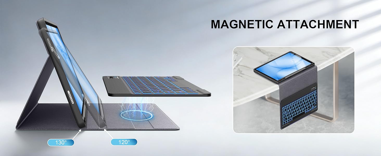 Galaxy Tab A11+ / A11 Plus 11 Inch case with keyboard magnetic design more viewing angels