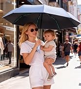 KESHEYOUXUAN Compact Automatic Folding Travel Umbrella-Windproof Rainproof, PF50+ Sun Protection ...