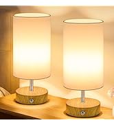 2-Pack Rechargeable Table Lamps, Cordless Bedside Lamps with Stepless Dimming, Portable 6000mAh B...