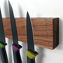 Wooden magnetic knife holder