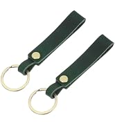 MECCANIXITY Pcs Genuine Leather Keychain Blanks, Vintage Bulk Rectangle Key Rings for Home Car Ke...