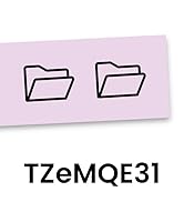 Brother Genuine P-touch TZeMQE31 Label Tape in cardboard pack: Black on Pastel Pink 12mm