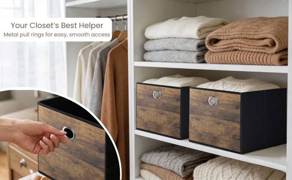 cubby shelves sotrage baskets Large capacity and sturdy can decorate wardrobes well
