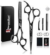 Hair Cutting Scissors Thinning Shears - 6.0 Inch Professional Hair Cutting Shears - Japanese 440C...