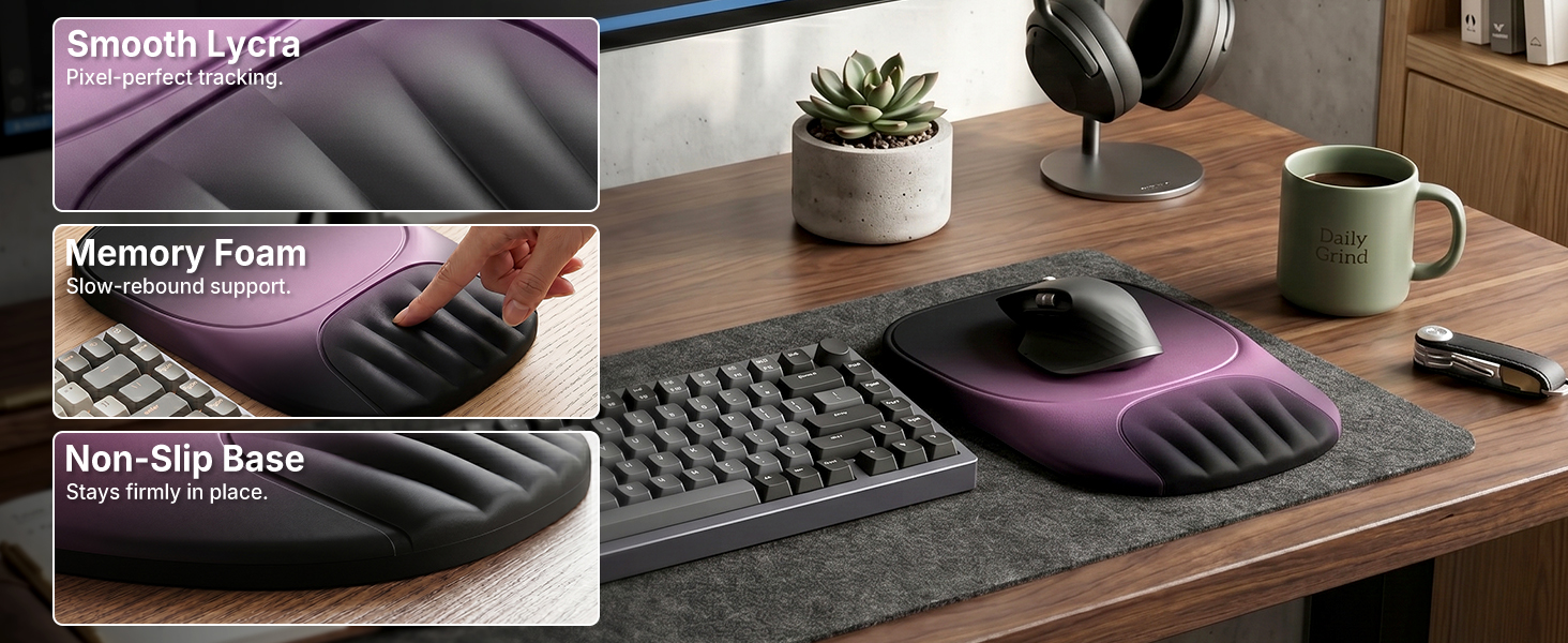 thick high resilience memory foam smooth surface anti slip rubber base bottom
