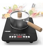 VBGK Portable induction Cooktop,110V Single Burner Induction Stove Top,1800W Induction Hot Plate ...