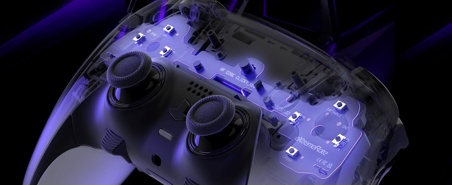 eXtremeRate Face Buttons Clicky Kit for PS5 Edge Controller Dpad Action ABXY Buttons Mouse Click Kit