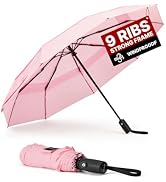G4Free 42 Inch Travel Umbrella, Compact Vented Windproof Umbrella for Rain | Double Canopy, Light...