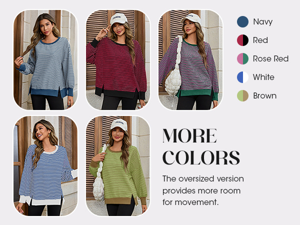 Fisoew Women's Fall Oversized Sweatshirt