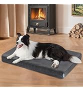 ZAKAPAWS Dog Bed for Large Dog - Orthopedic Pet Beds with Memory Foam, Waterproof Removable Washa...