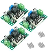 WWZMDiB 3 Pcs LM2596 DC to DC Buck Converter Two Button Adjustment LED Digital Display 4-40V to 1...