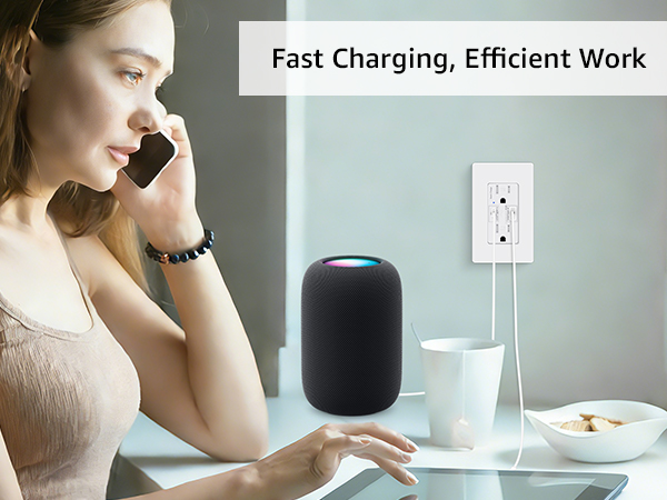usb c outlet fast charging