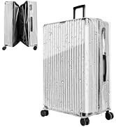 Yotako Upgraded Zippered Clear PVC Suitcase Cover, 20 Inch Luggage Covers for Suitcase Luggage Pr...