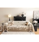 UWWGKK Couch Cover Blanket Reversible for Spring, Chenille Sofa Covers with Butterfly Pattern and...