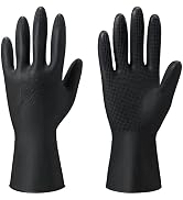 ThxToms Chemical-Resistant Reusable Latex Gloves, 5 Pairs Professional Hair Coloring Rubber Glove...