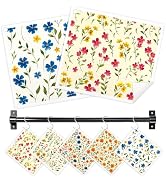 Nyixblyre Swedish Dishcloths for Kitchen, 5 Pack Floral Flowers Reusable Paper Towels with 3 Hook...
