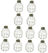 OSALADI Vintage Light Cage Bulb Guard Clamp Industrial Metal Lamp Cover 5.51X11.81X3.93In Protect...