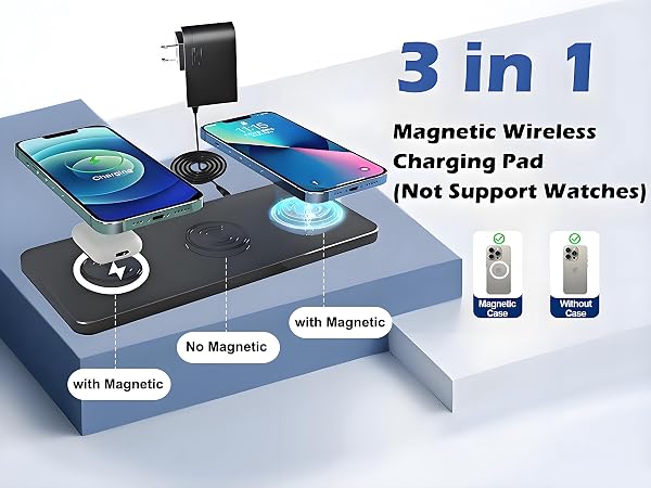3-in- 1 Magnetic Wireless Charging Pad