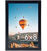 JCJMY 6x8 Picture Frame Black for Wall Hanging or Tabletop, Wall Mounting Horizontally or Vertica...
