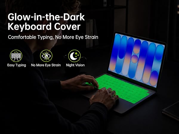 Glow in The Dark Keyboard Cover for MacBook Neo 13 Inch A18 Pro 2026