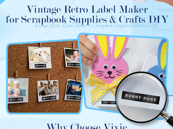 old school label maker is especially popular for DIY crafting, scrapbooking and junk journaling