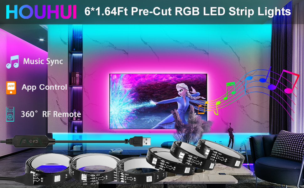 10ft usb led strip lights