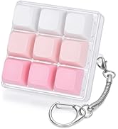 Netholid 9-in-1 Clicky Keyboard Fidget Toy for Adults Gradient Color Keyboard Clicker Keychain St...