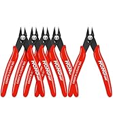 HongWay 5pcs Wire Cutters, Micro Flush Cutters with Spring, Wire Cutting Pliers, Wire Snips for E...