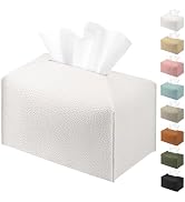 PENGLONG PU Leather Tissue Box Cover Holder Rectangle, Long Tissue Holder Case Facial Paper Organ...
