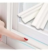 118 Inch Window Weather Stripping Door Seal Strip for Bottom and Side of Door-White,Self Adhesive...