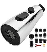 Kitchen Faucet Head Replacement,3 Modes Pull Down Spray Head With 11 Adapters,Kitchen Sink Spray ...
