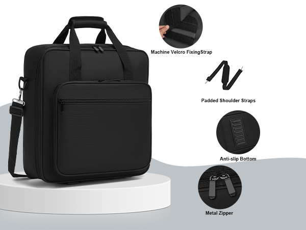 The Bag features a scratch-resistant polyester fabric exterior with 0.4 inch thick foam padding